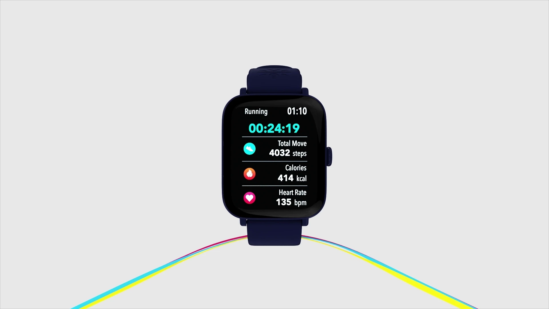 Dynamic lifestyle visual from cult.sport smartwatch launch campaign