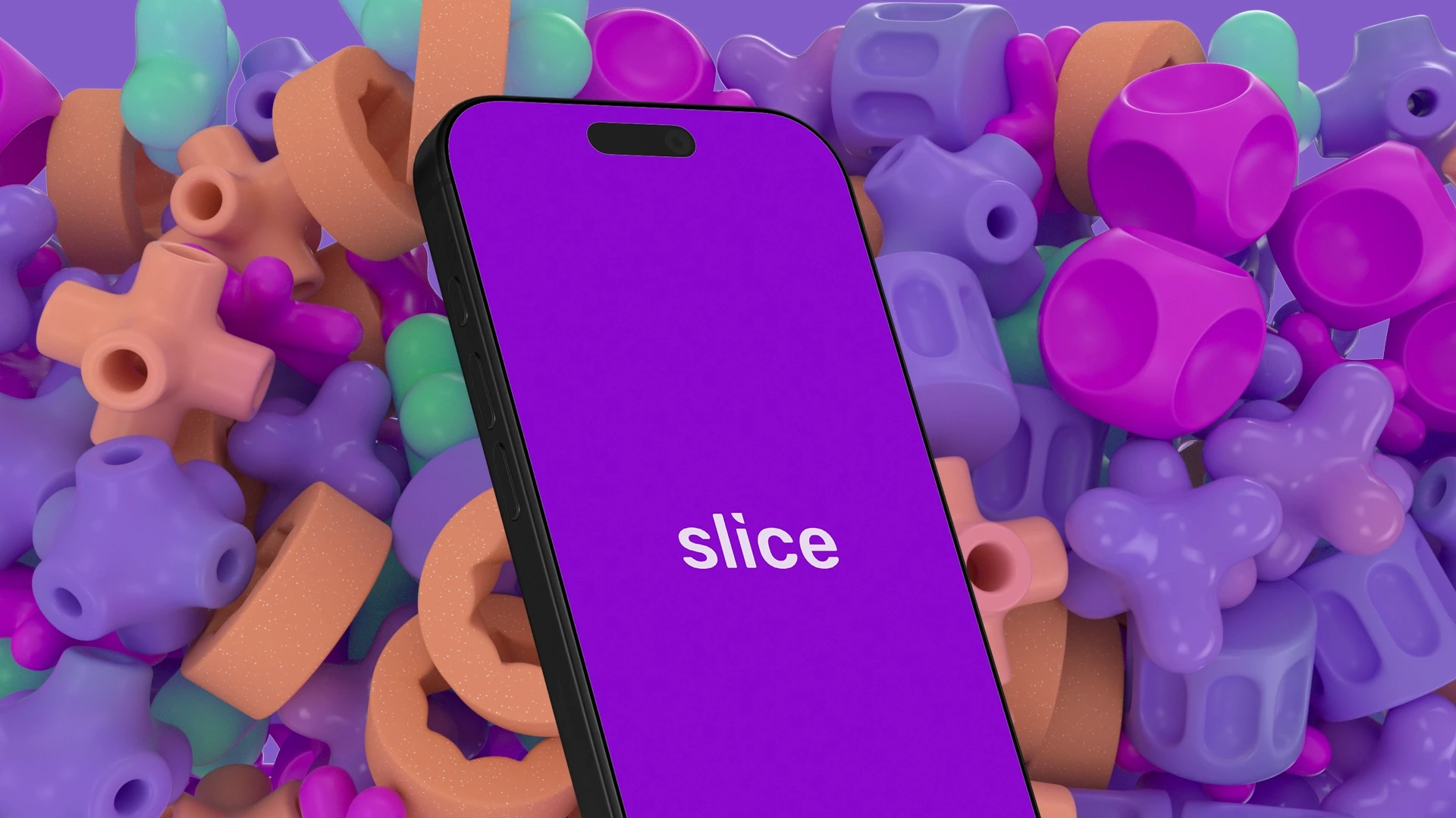 Slice fintech app 3D feature showcase with motion graphics by Meanwhile